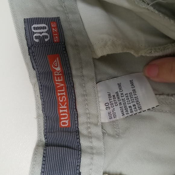 Quicksilver Men's Cargo Shorts Size 30 Tan Color 100% Cotton - Picture 7 of 8
